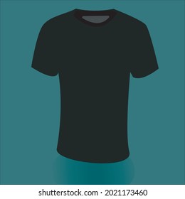 Isolated black T-Shirt Mockup vector illustration
