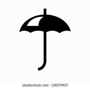 Isolated black umbrella icon vector