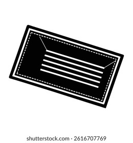 Isolated Black Vcetor business card on white background