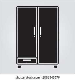 Isolated Black Wardrobe Multi Purpose Vector Images Transparent Scalable Vector Graphic