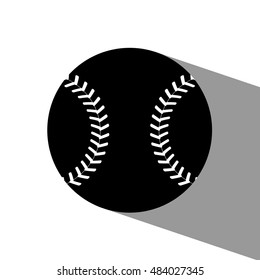 Isolated Black white baseball with blend on white background image. Sports vector illustration