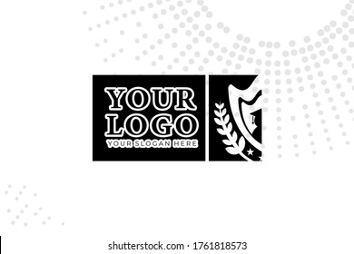 Isolated black and white education Logogram for school emblem, education, study group, university, college, community, business, and many more