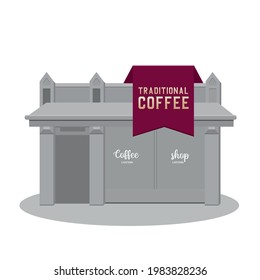 Isolated black and white pub coffee shop drink food vector illustation