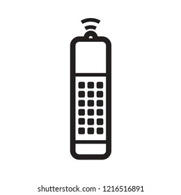 isolated black and white remote control vector illustration