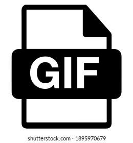 icono archivo gif aislado