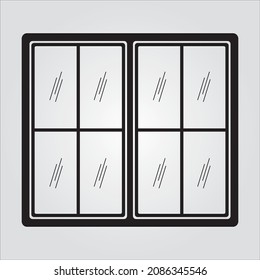 Isolated Black Window Multi Purpose Vector Images Transparent Scalable Vector Graphic