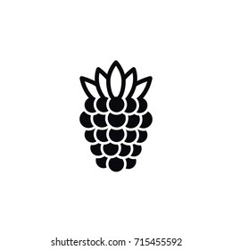 Isolated Blackberry Icon. Scrub Vector Element Can Be Used For Bramble, Blackberry, Dewberry Design Concept.