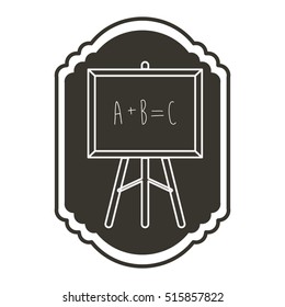 Isolated blackboard of school concept design