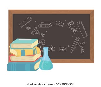 Isolated blackboard of school design