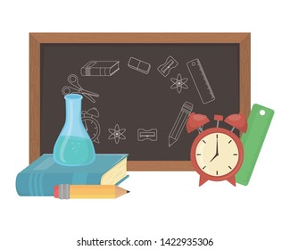 Isolated blackboard of school design
