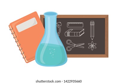 Isolated blackboard of school design