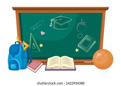Isolated blackboard of school design vector illustration