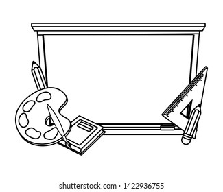 Isolated blackboard of school design vector illustration