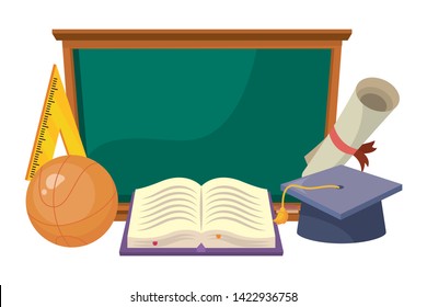 Isolated blackboard of school design vector illustration