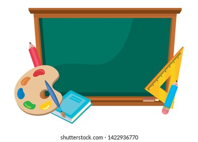 Isolated blackboard of school design vector illustration
