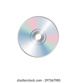 Isolated Blank Compact disc CD or DVD.Vector illustration.