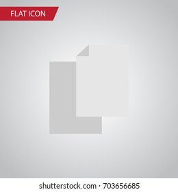 Isolated Blank Flat Icon. Sheets Vector Element Can Be Used For Blank, Sheet, File Design Concept.