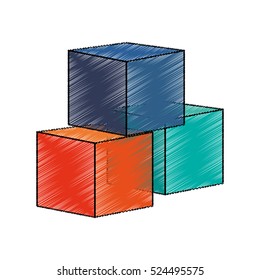 Isolated block toy design