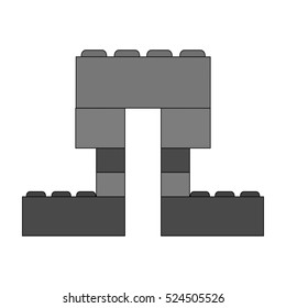 Isolated block toy design