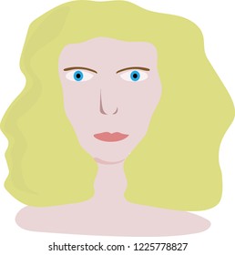 Isolated blond woman avatar. Vector illustration design