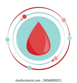 Isolated blood drop vector illustration graphic medical icon symbol