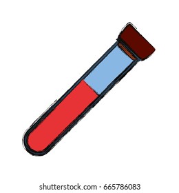 isolated blood test bottle