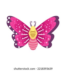 Isolated blue butterfly vector illustration