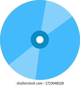 Isolierte blaue cd-Symbol, Vektorgrafik