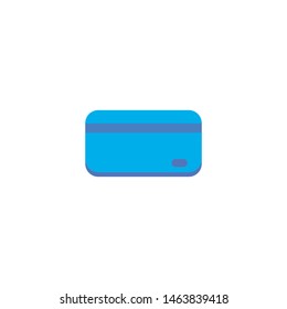 Isolated blue credit card vector icon