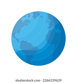 Isolated blue earth globe icon Vector