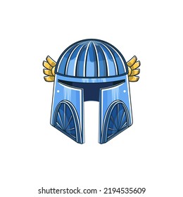 Isolated blue helmet flag heraldry vector illustration
