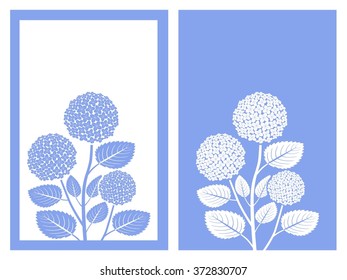 isolated blue hydrangea flower,vector illustration