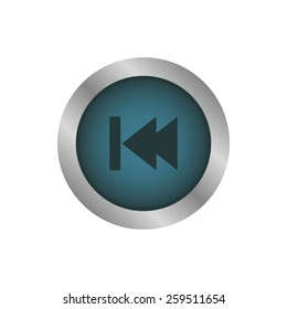 an isolated blue label with a media icon