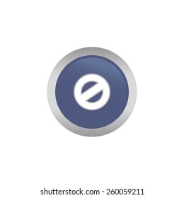 an isolated blue label with a web icon