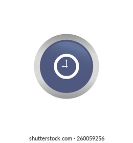 an isolated blue label with a web icon