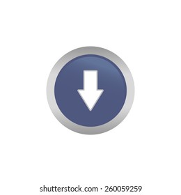 an isolated blue label with a web icon
