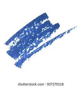 Isolated blue marker pen stroke scribbles, on white background. Grunge elements for your design
