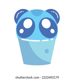 Isolated blue monochromed ice cream icon Vector