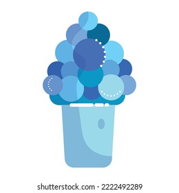 Isolated blue monochromed ice cream icon Vector