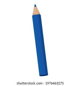 Isolated blue pencil icon School supplies Vector illustrtion