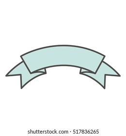 Isolated blue ribbon design