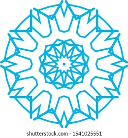 Isolated blue snowflake icon on white background