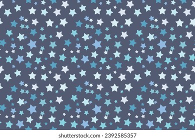 isolated blue stars seamless vector pattern for textile wraping papper cards wallpaper for baby boy children Perfect kids fabric Simple Abstract Starry Print Fabric Textile Decoration packaging Gray