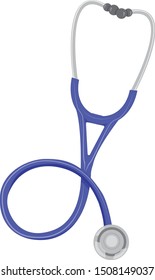 Isolated Blue Stethoscope Vector Icon