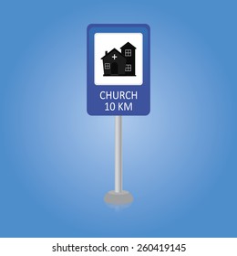 an isolated blue traffic signal on a blue background