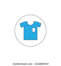 Isolated blue t-shirt front view Free Vector