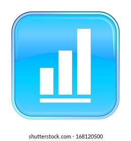 Isolated blue web icon on white background