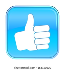 Isolated blue web icon on white background