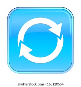 Isolated blue web icon on white background