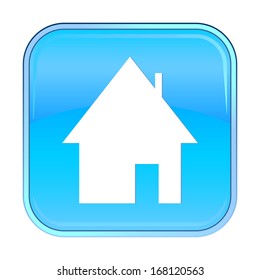 Isolated blue web icon on white background